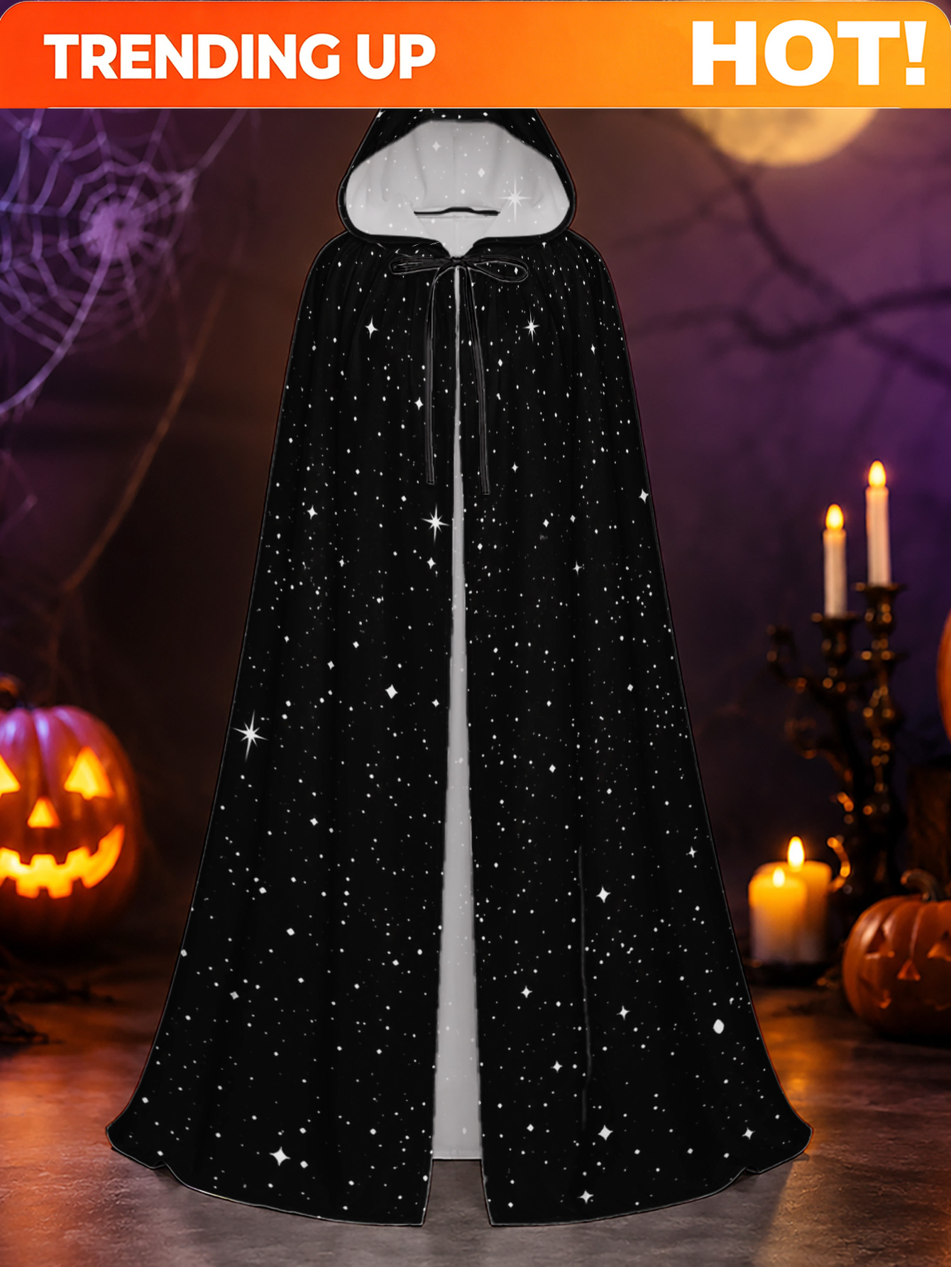 Custom Night Sky - Kustomisasi 1pc, Jubah Poliester yang Dapat