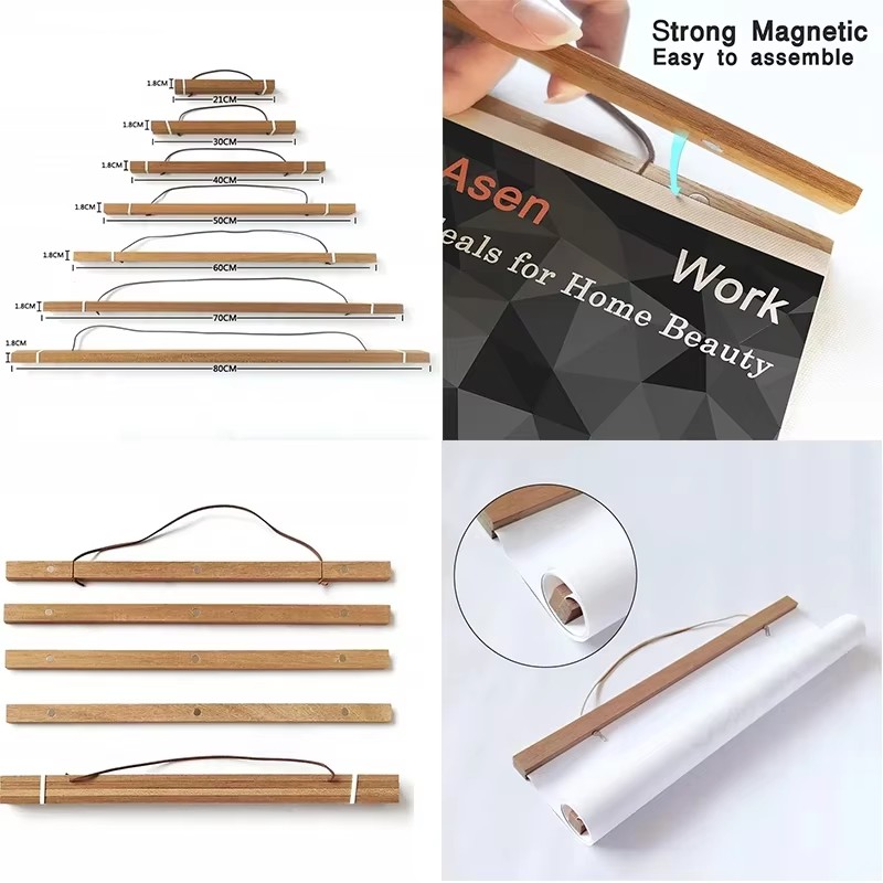 Bingkai Gantungan Poster Kayu  - Engraved Wood Frame ulasan dan harga