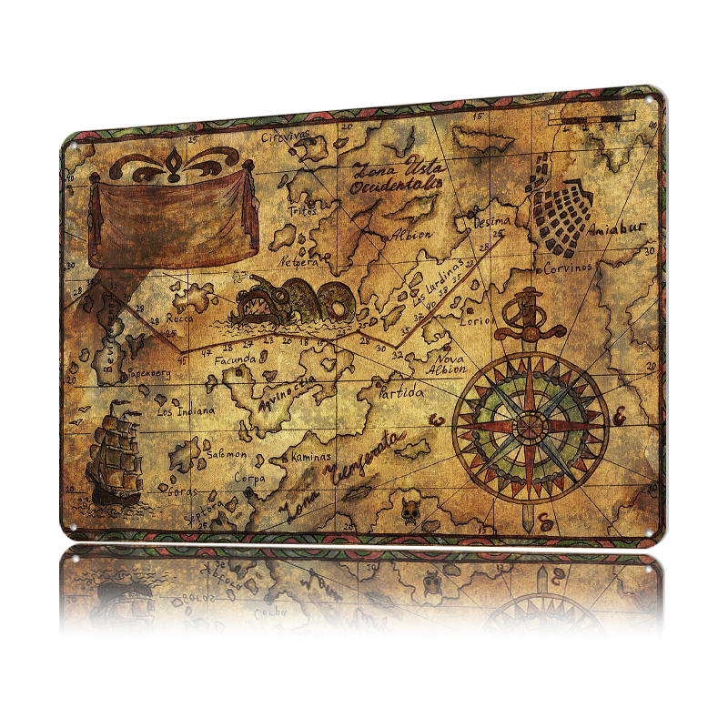 Peta Dunia Vintage Cetak Poste - Custom Map Poster ulasan dan harga